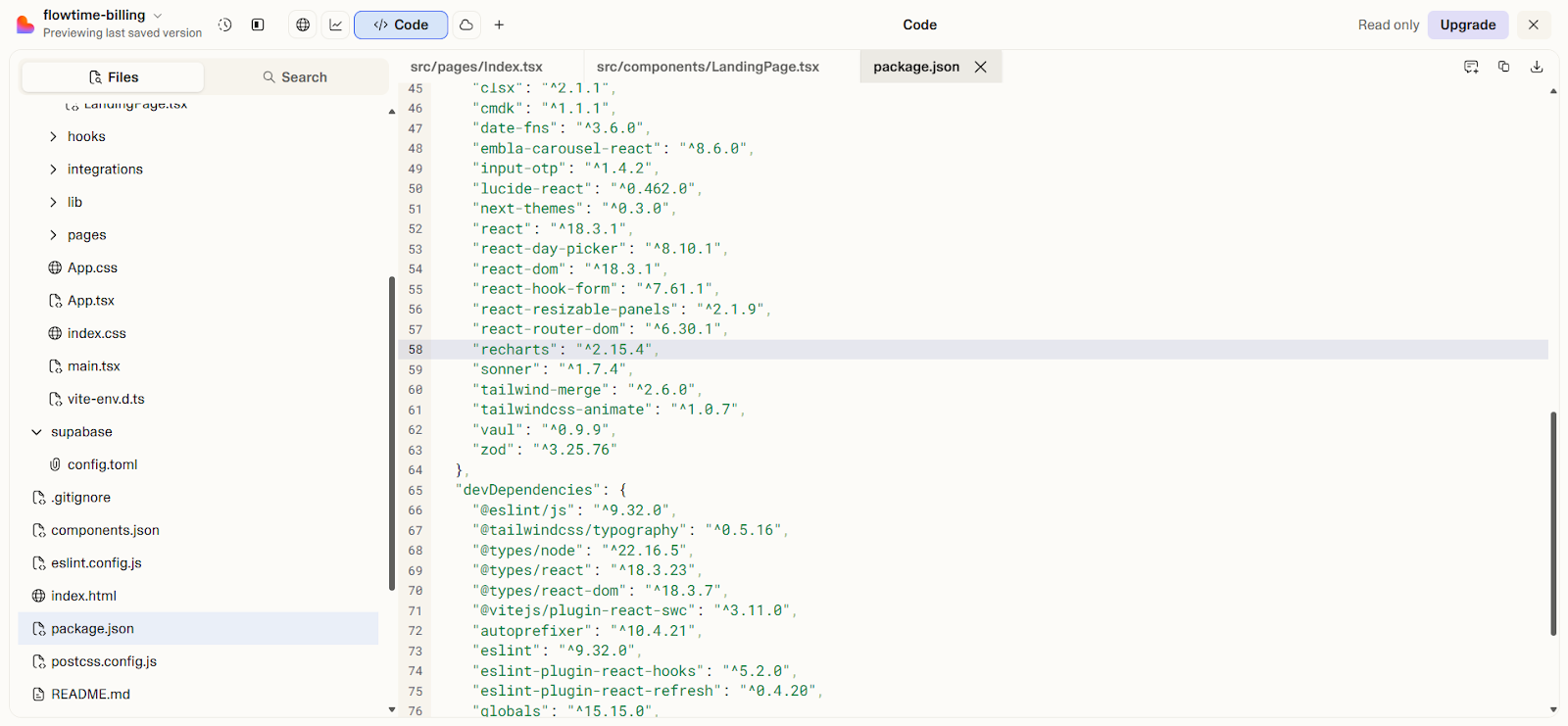 Lovable curated dependencies