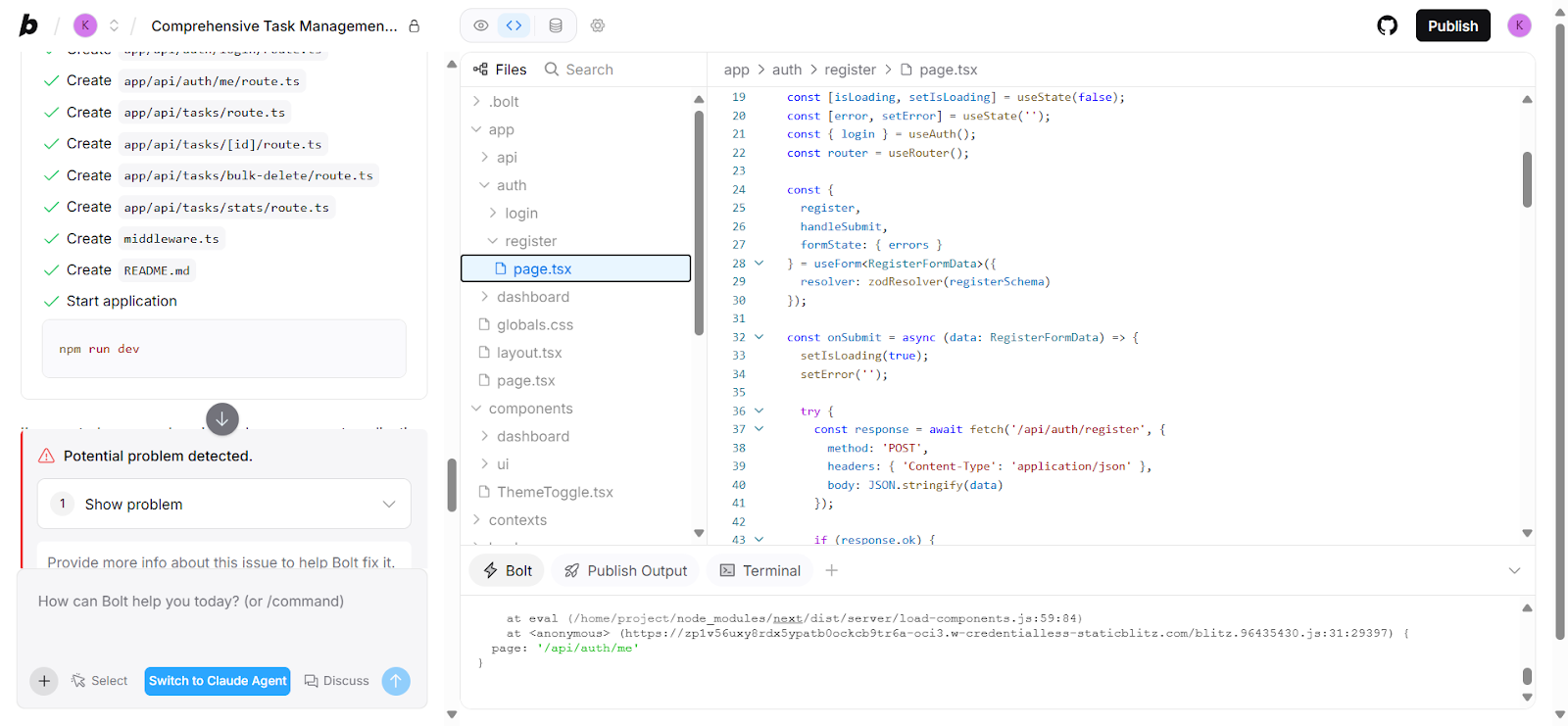 Bolt Next.js 14 App Router architecture