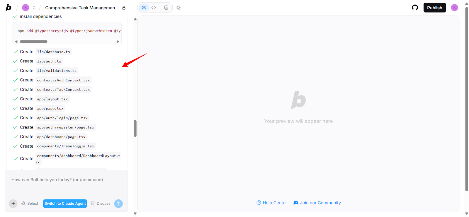 Bolt real-time file generation in editor