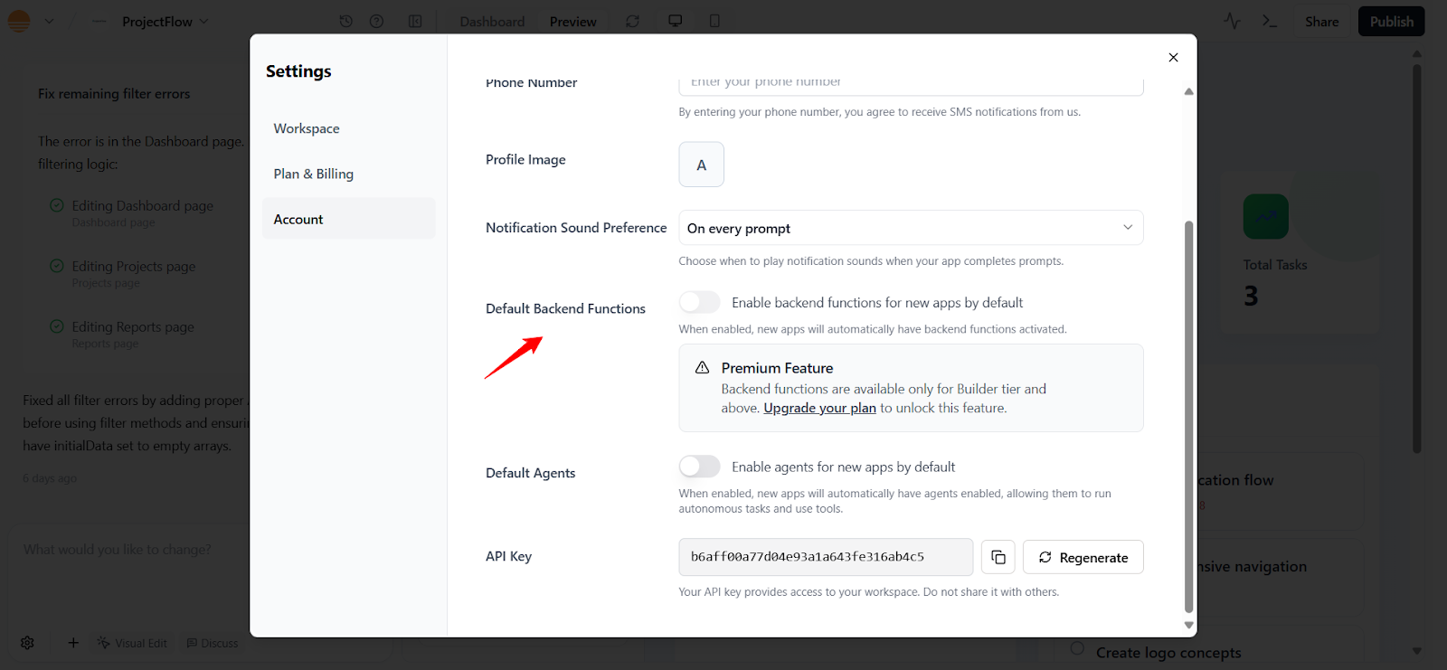 Base44 just-in-time docs – styling instructions and backend activation steps