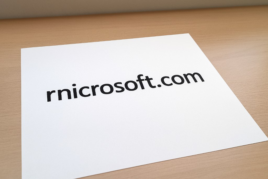 An altered website name to deceive unsuspecting users.