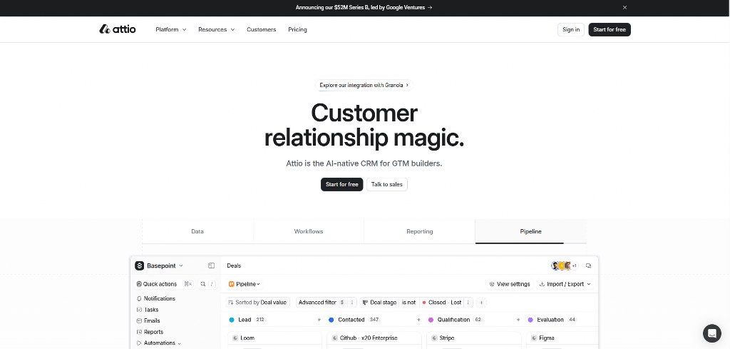 Attio website.