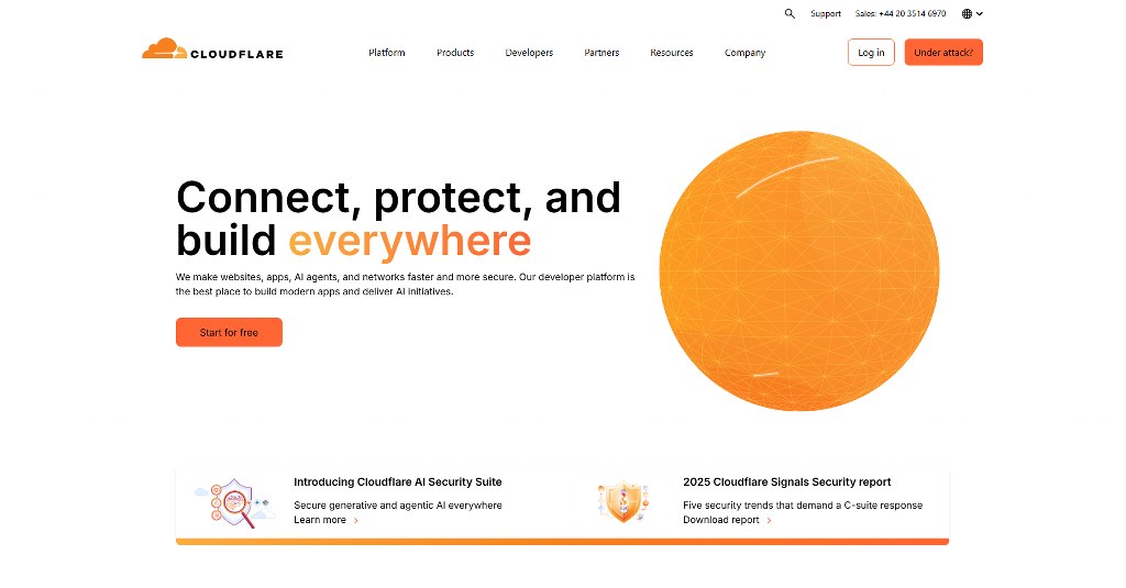 Cloudflare's website.