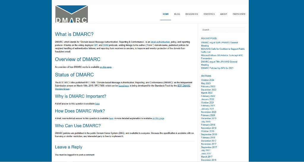 DMARC's website.