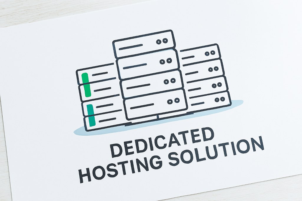 Dedicated hosting on a piece of paper.