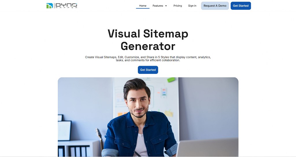 Dyno Mapper's website homepage.
