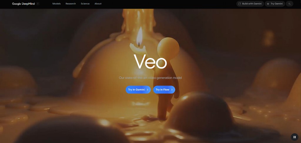 Google Veo's website.