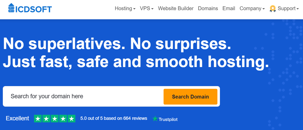 screenshot of ICDSoft website