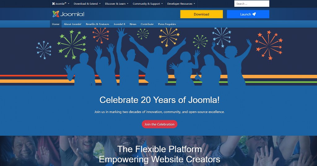 Joomla's website.