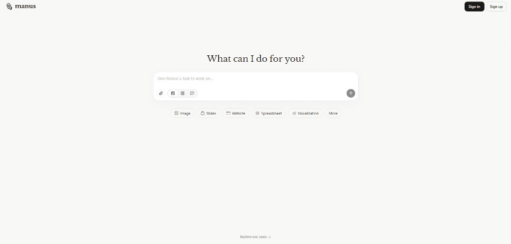 Manus website.