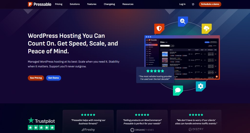 Pressable's website.