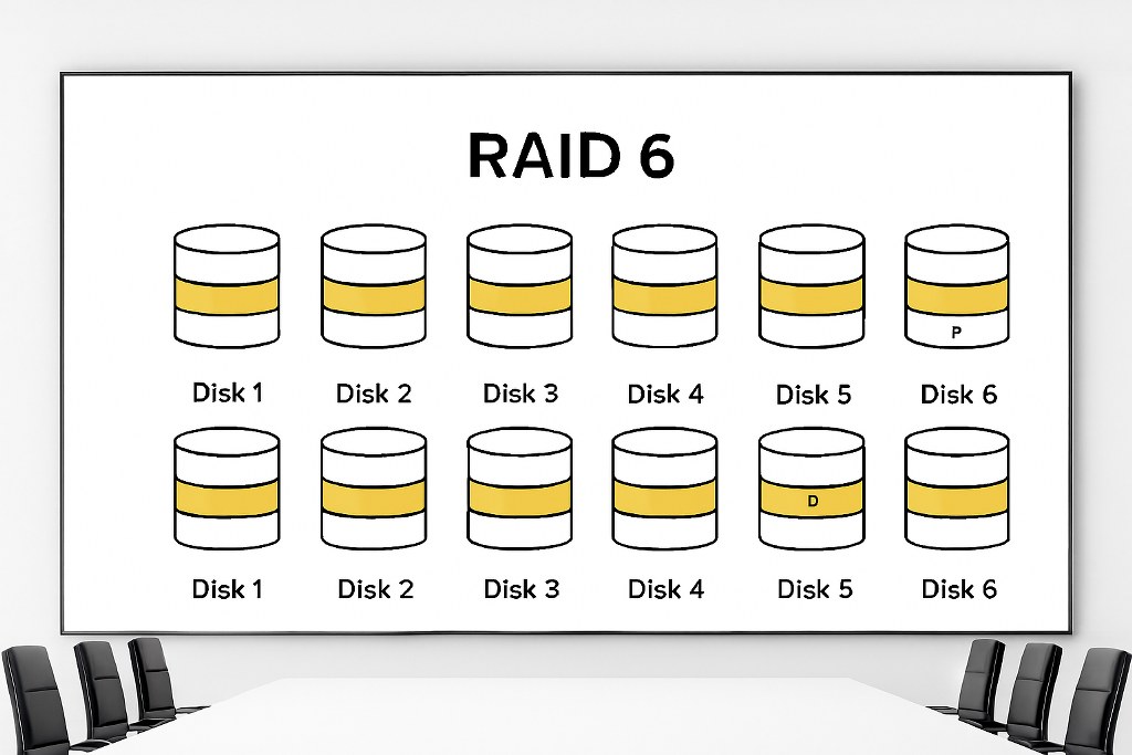 RAID 6 illustration.