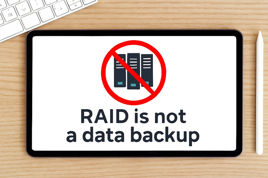 RAID not a data backup concept on a tablet.