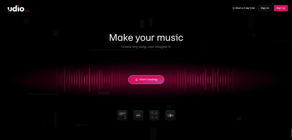 Udio website.