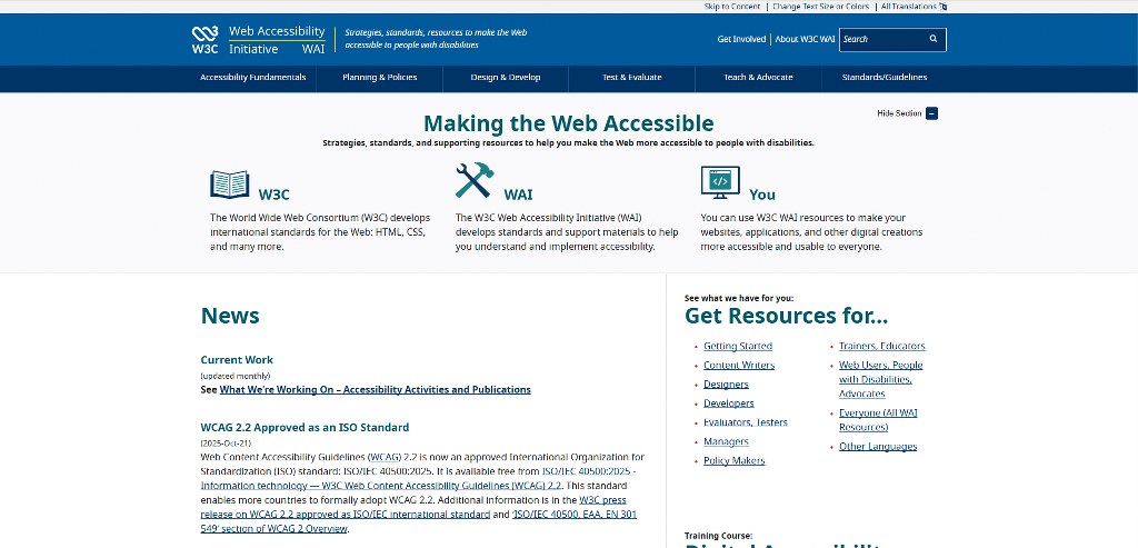 W3C WAI's website.