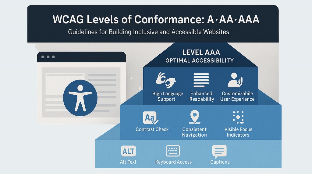 WCAG Levels of Conformance infograph.