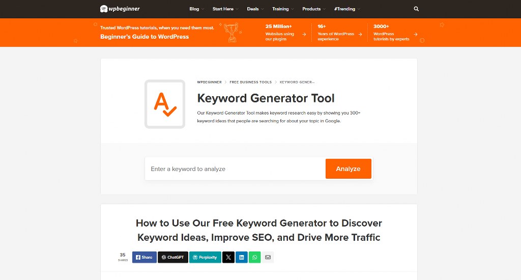 WPBeginner's website homepage.
