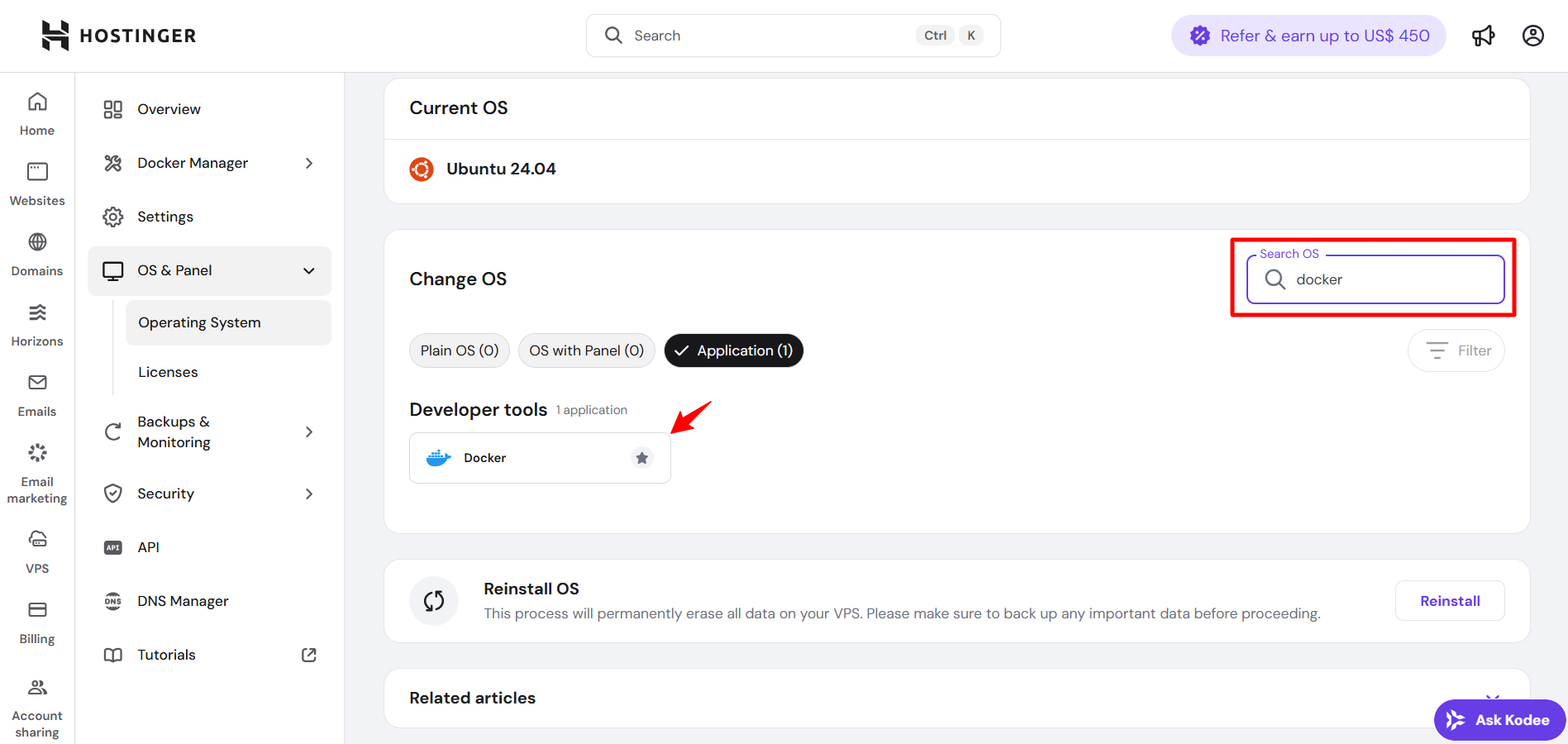 Hostinger Docker VPS