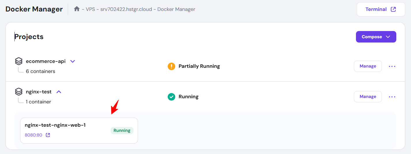 Hostinger Docker VPS