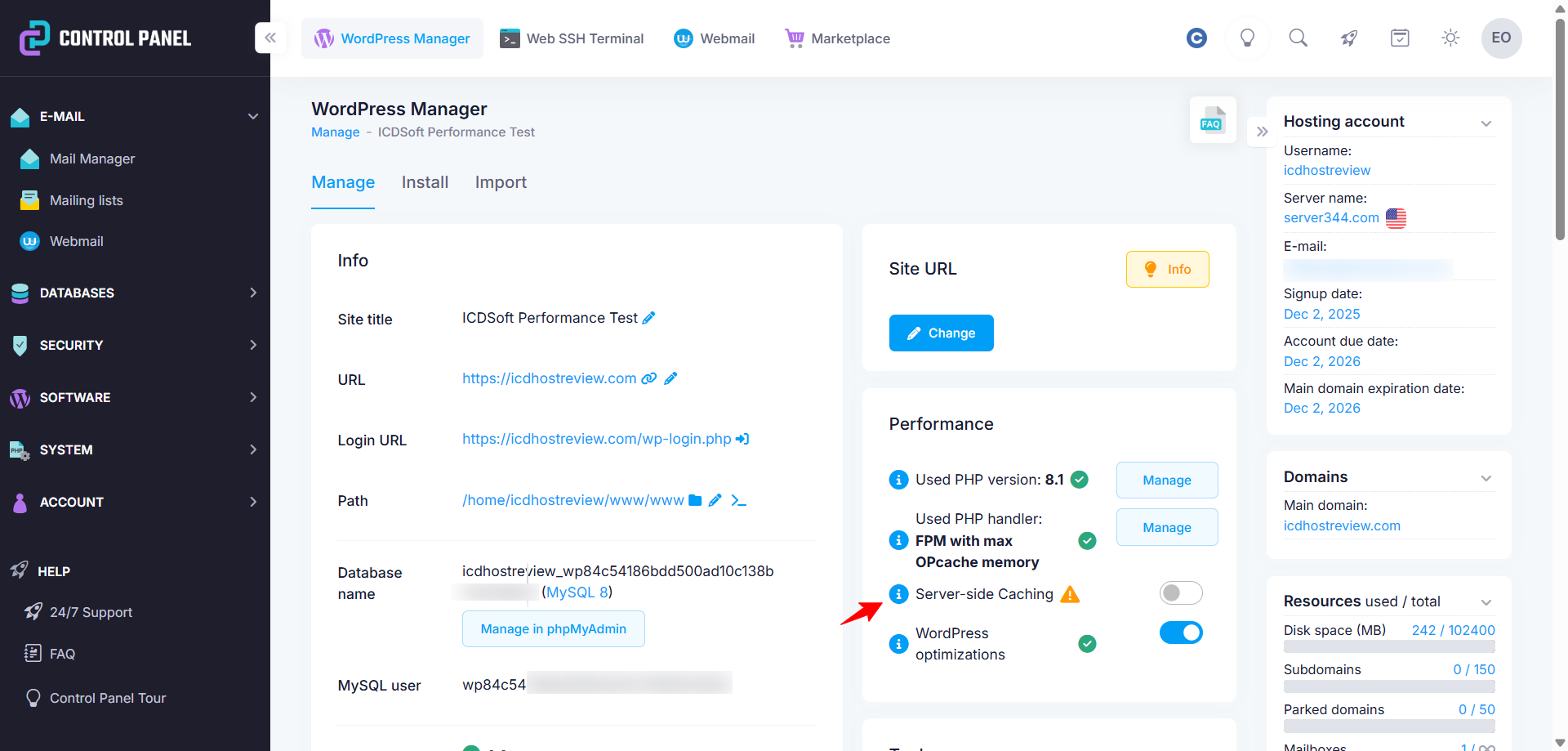 Performance Results: After Enabling Server-Side Caching
