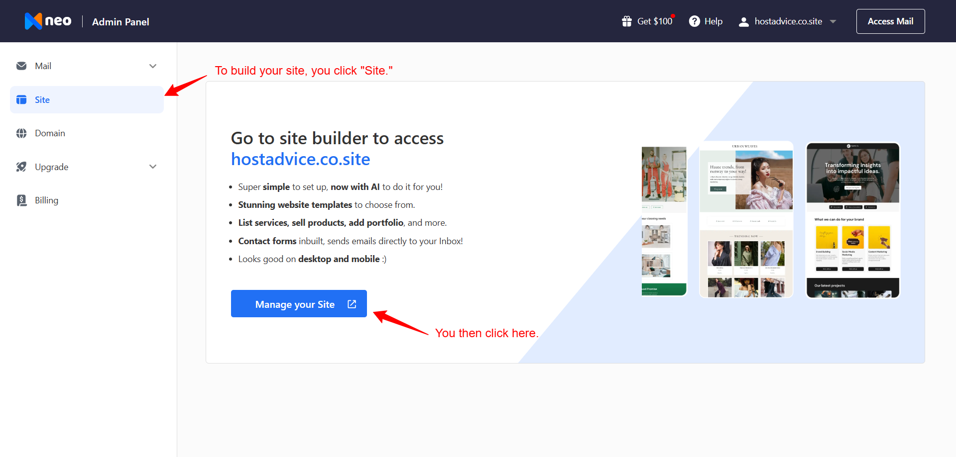 AI Website Builder Testing