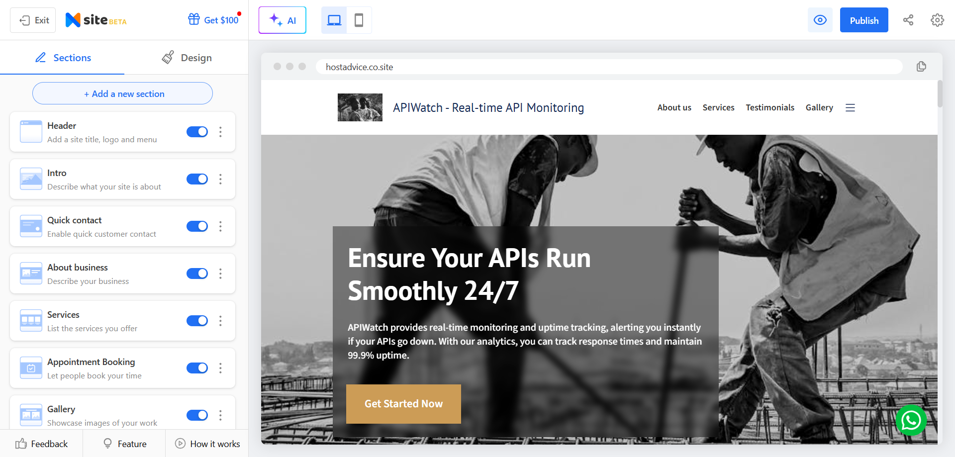 Customizing the AI-Generated Site