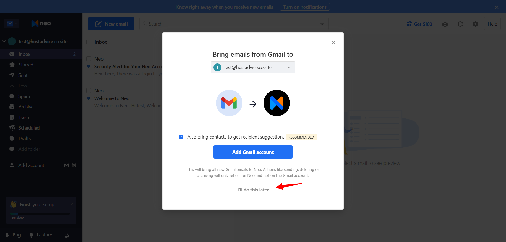 Business Email Testing