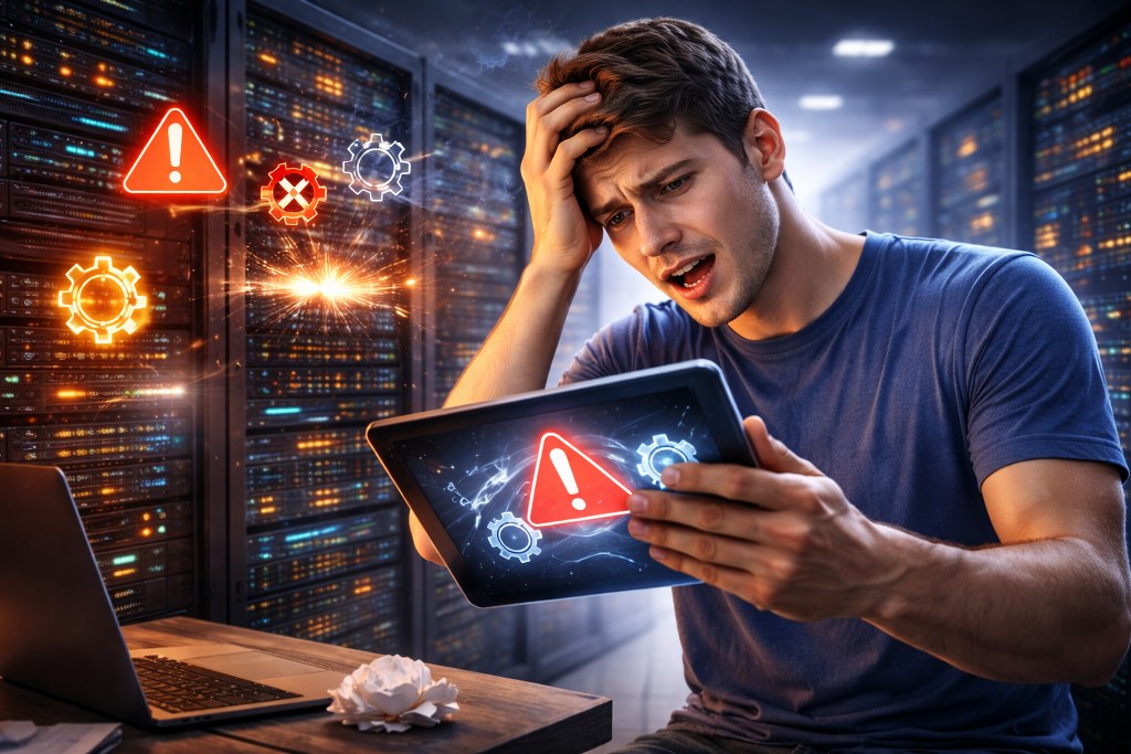 A frustrated user discovers app and system conflicts on a new server, revealing compatibility issues during migration.