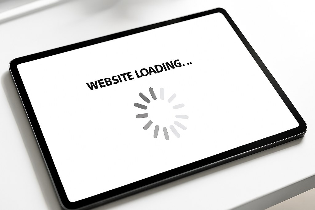 A slow website loading.