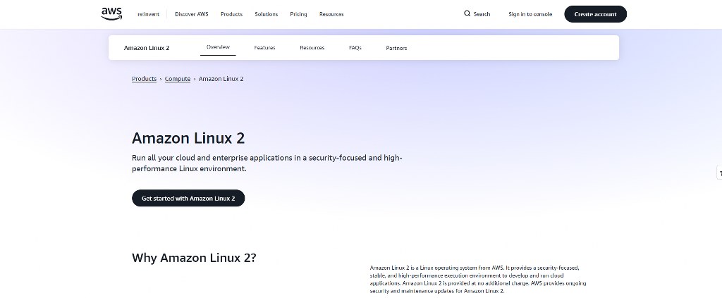 Amazon Linux webpage.