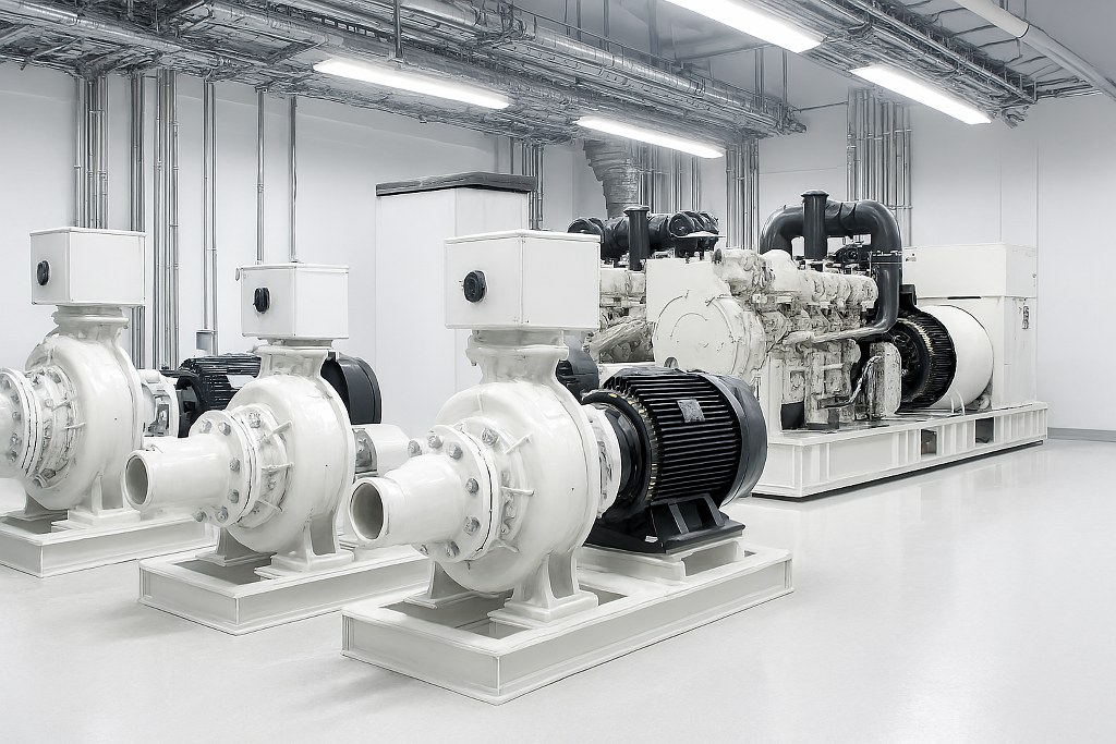 Generators in a data centre.