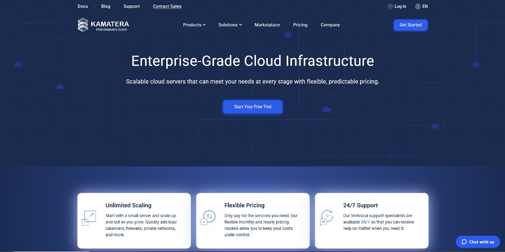 Kamatera's website.