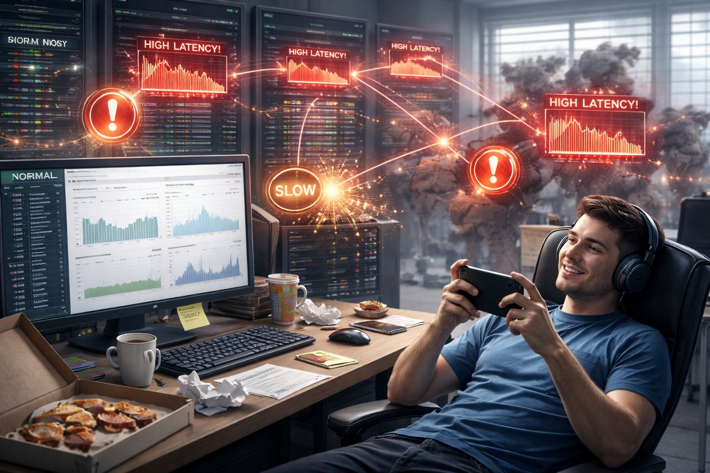 Performance warnings ignored as distant data centers cause slow, lagging systems.