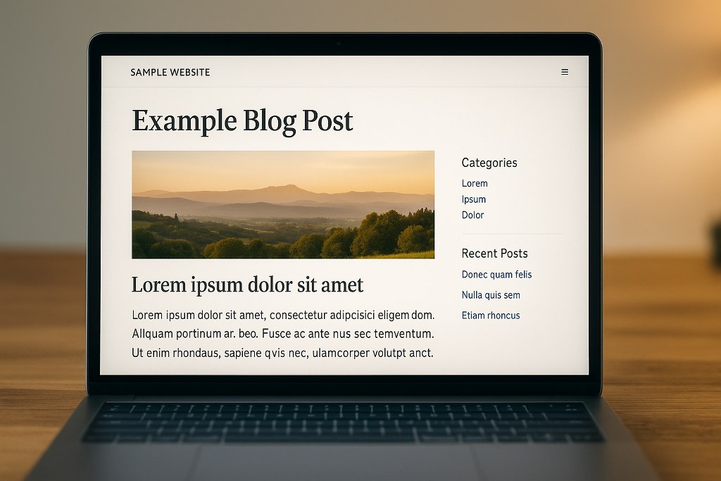 Sample blog website.