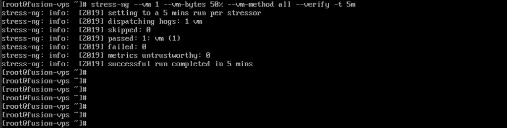 Sysbench CPU testing results screen_1