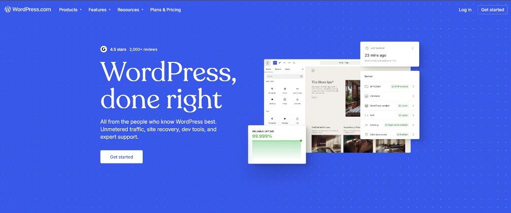 WordPress website homepage.