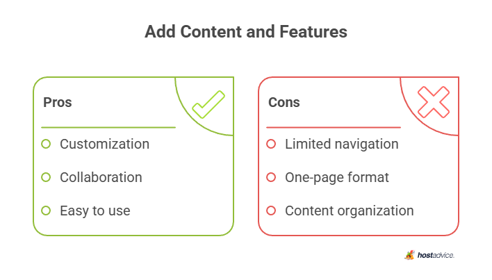 add content and features