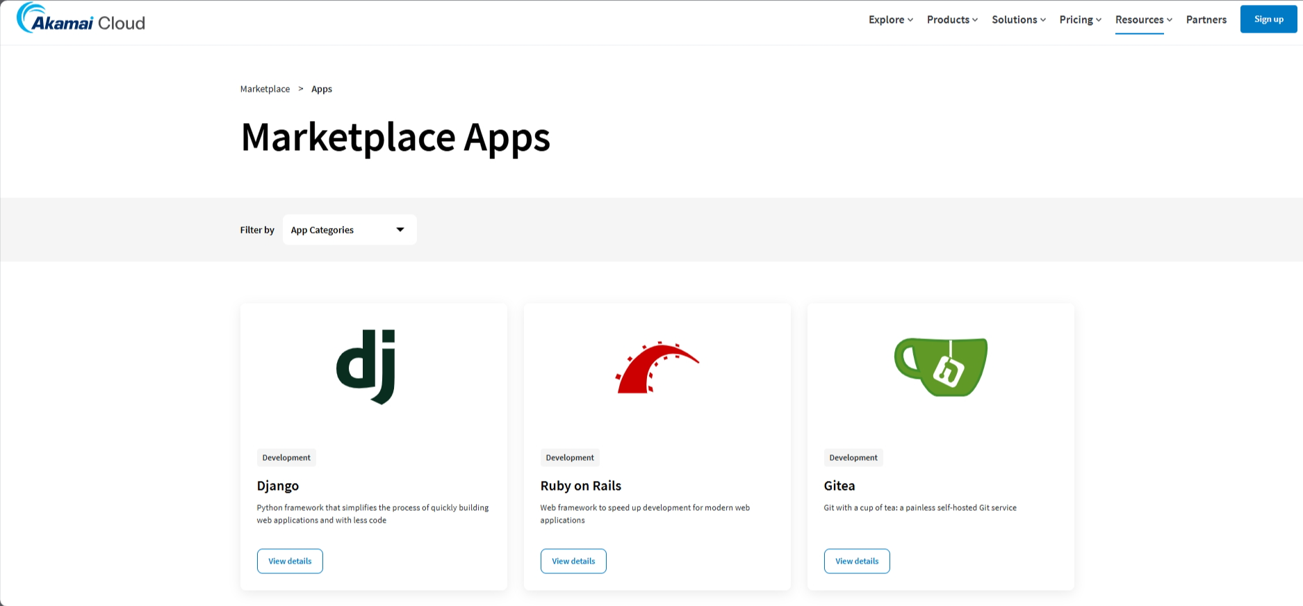 Apps del marketplace de Akamai Cloud