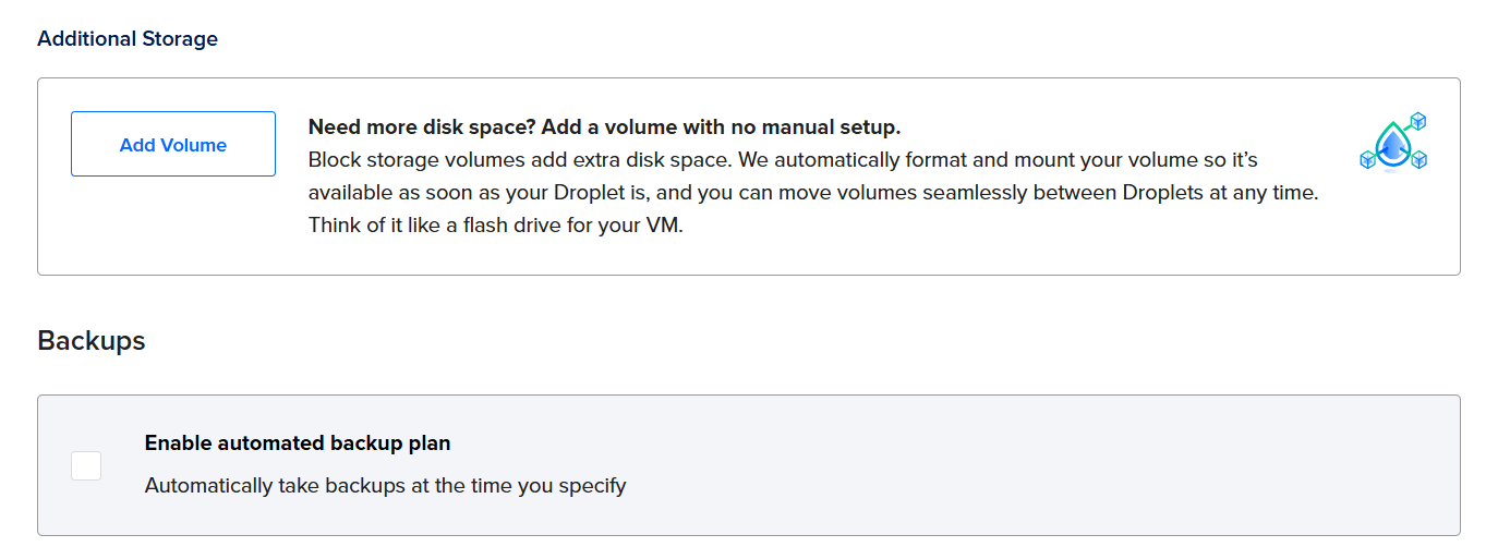 choosing an additional Storage