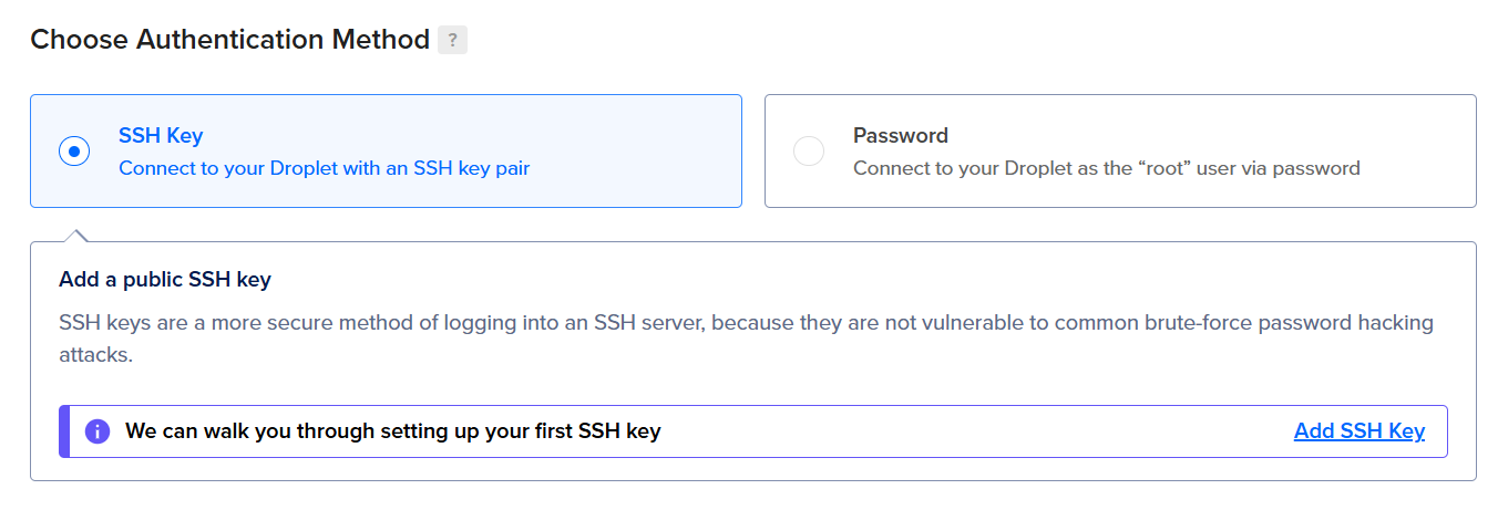 choosing an Authentication Method