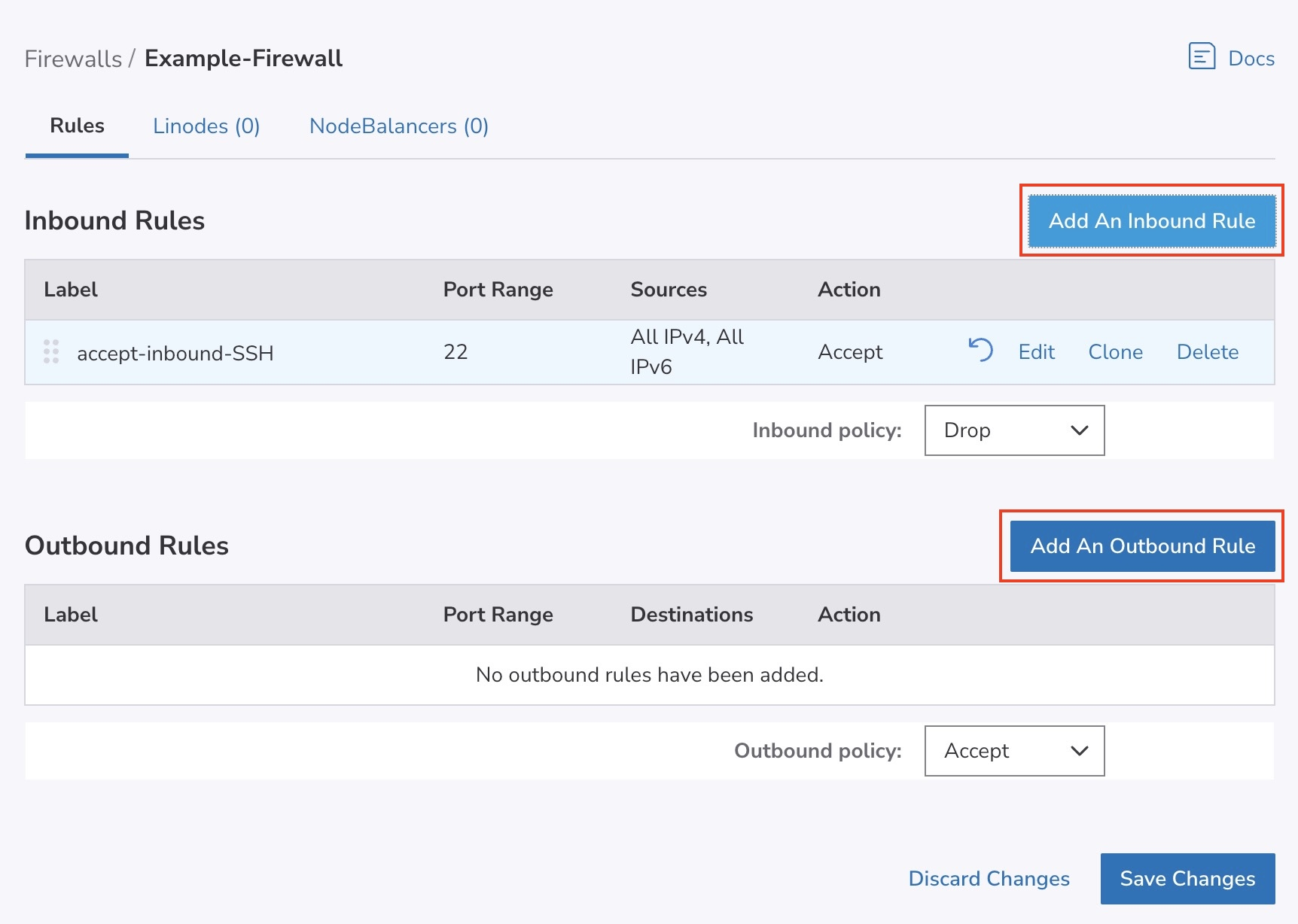 Example-Firewall Rules