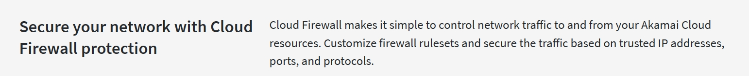 Screenshot of Cloud Firewall protection 
