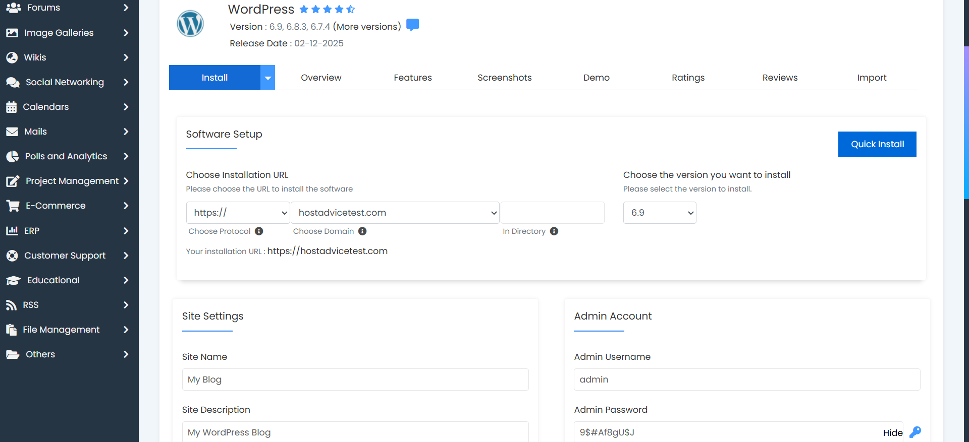 WordPress Installer