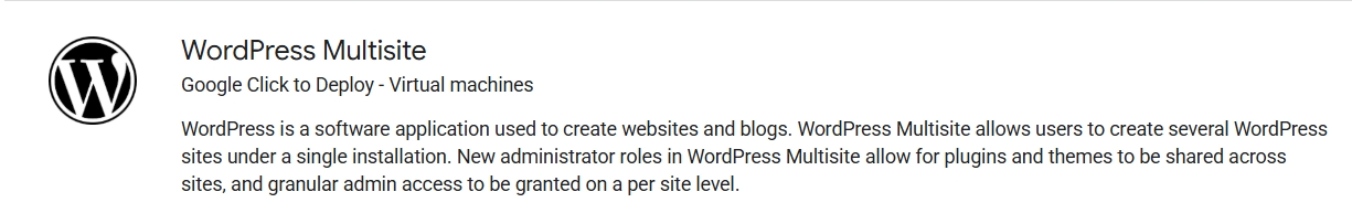 screenshot of WordPress Multisite