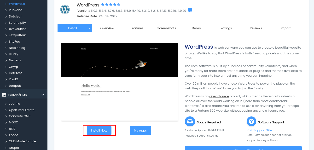 screenshot of the 