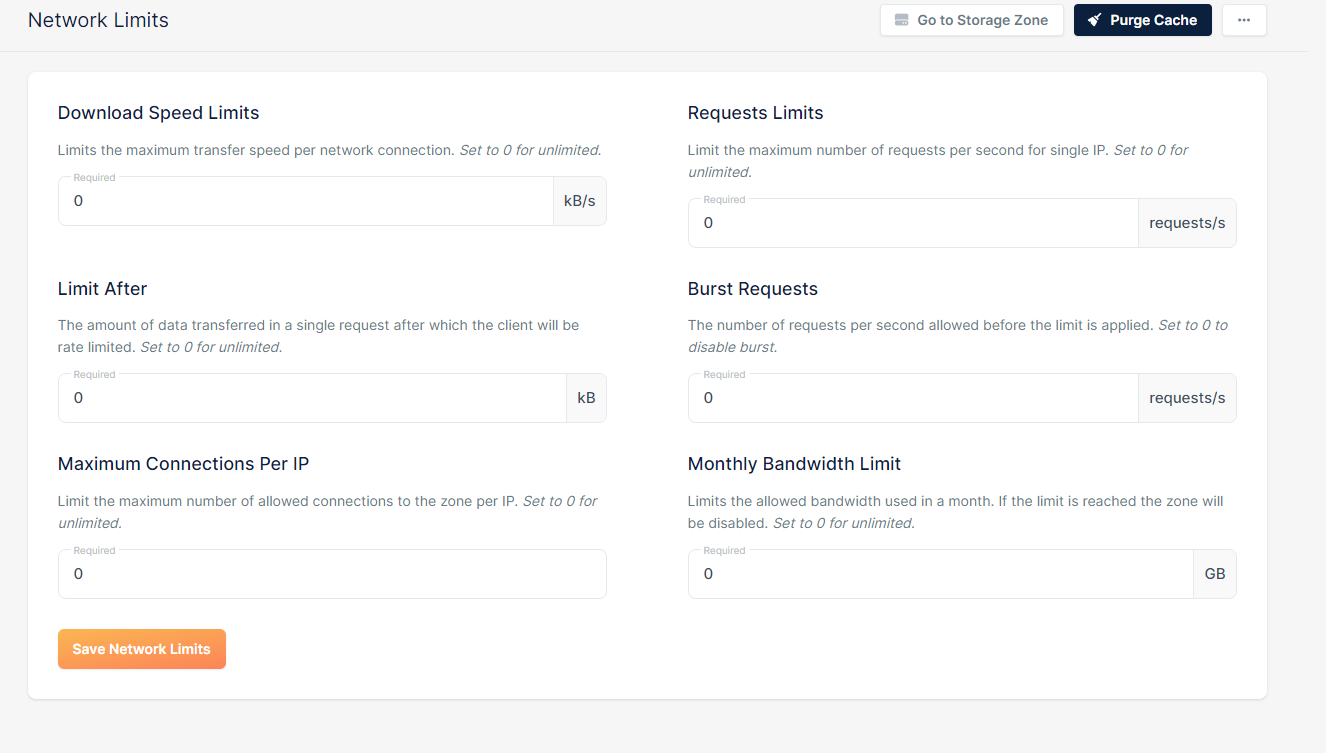 screenshot of Netlify Limits