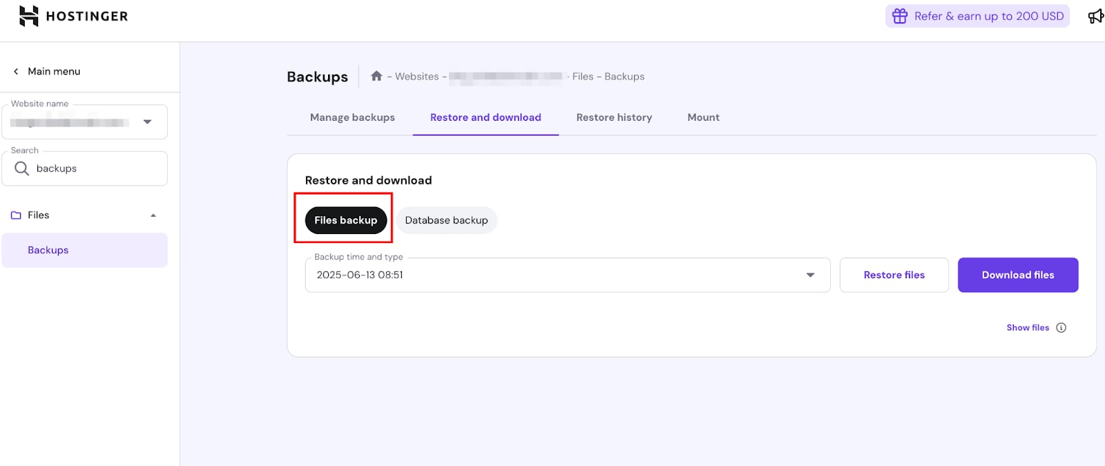 screenshot of Hostinger