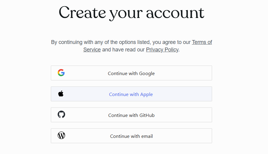 screenshot of WordPress.com
