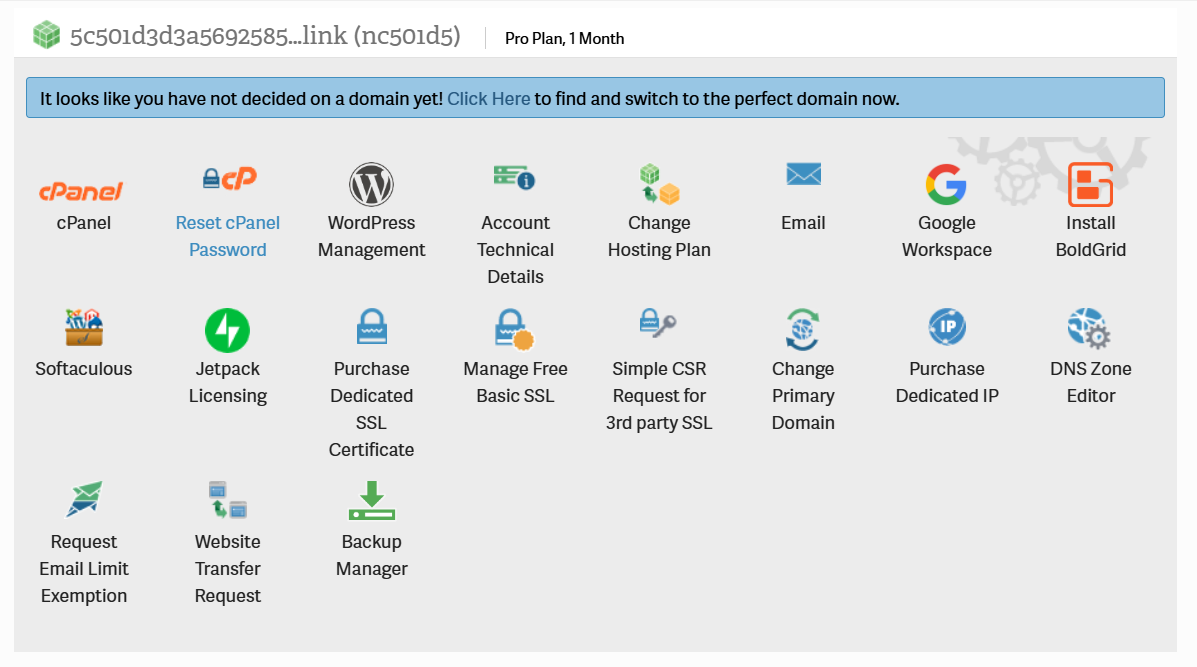 InMotion's dashboard