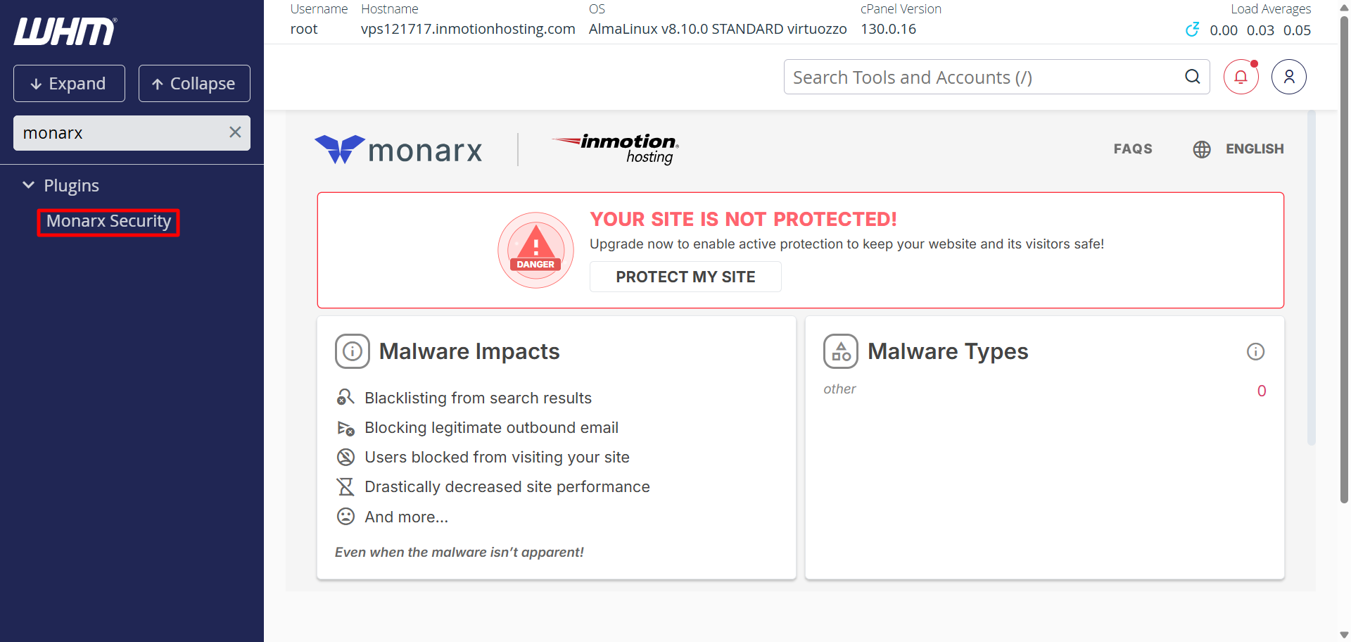 Monarx security monitoring
